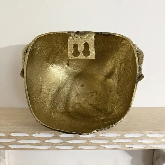 Metal Gold Dog With Glasses Wall Accent Home Decor Wall Sculpture - Picture 5 of 5